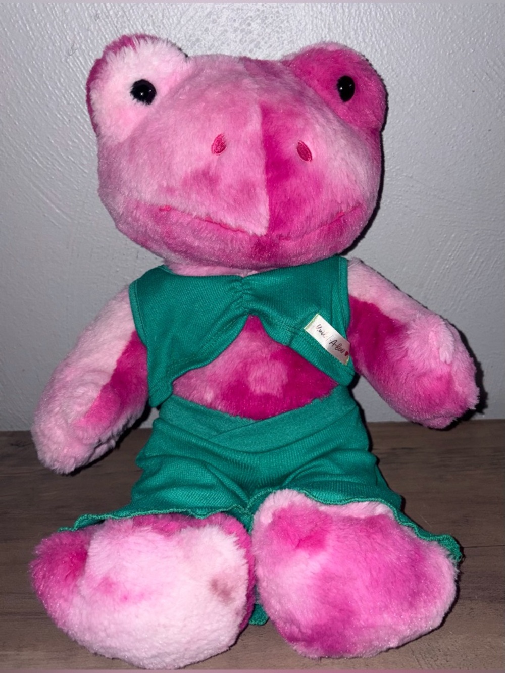 Toadally Tie-Dye Build-A-Bear Frog Plush in Cosy Green Outfit